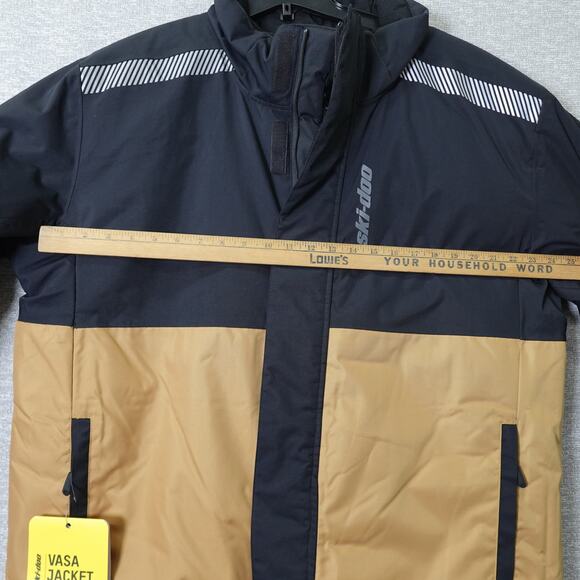 Ski-Doo Mens Vasa Snowmobile Jacket Khaki Brown - XL - Picture 6 of 16